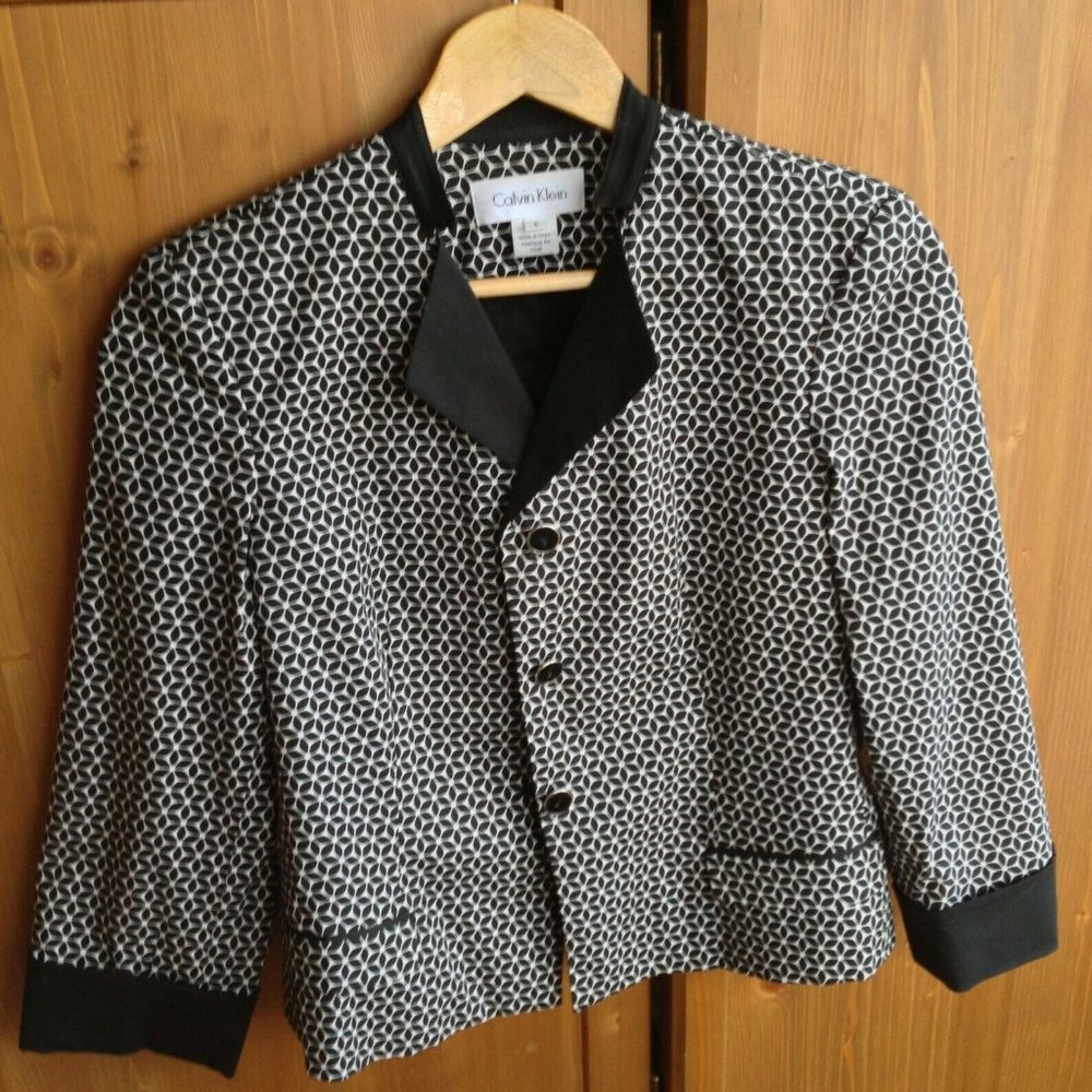 Vintage CALVIN KLEIN Classic Short Blazer Suit Jacket